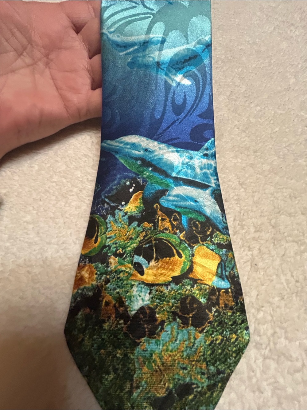 🎁3 for $30 - Blue Ocean Dolphins Necktie